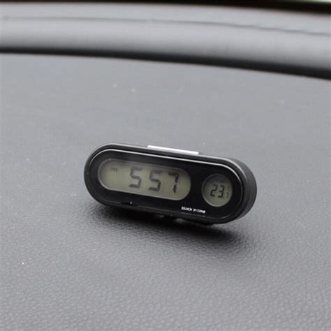 Auto Thermometer Klok Mini Horloge K02 Nachtlampje Grandado