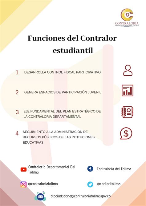 Funciones Del Contralor Estudiantil