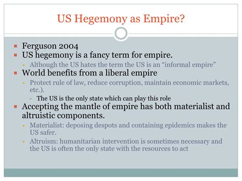 Ppt Perspectives On Us Hegemony Powerpoint Presentation Free