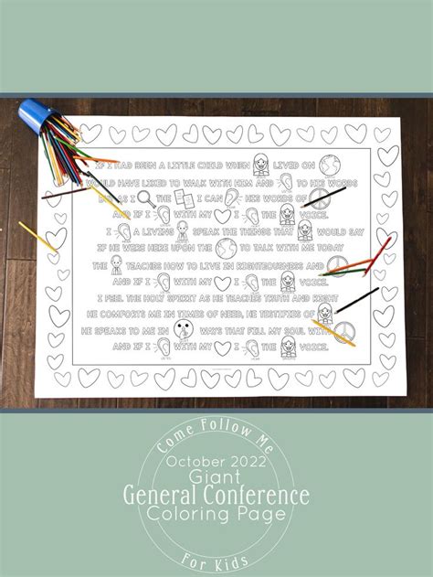 General Conference Giant Coloring Page Oct Come Follow Me Fhe