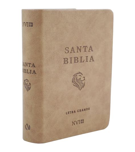 Santa Biblia NVI Letra Grande Tamaño Bolsillo Cuero Ecologico Marron