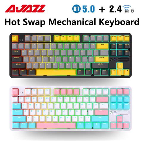 Ajazz New K T Pro Keys Mode Bluetooth Gaming Mechanical Keyboard