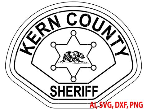 Kern County Sheriff Badge, Logo, Seal, Custom, Ai, Vector, SVG, DXF