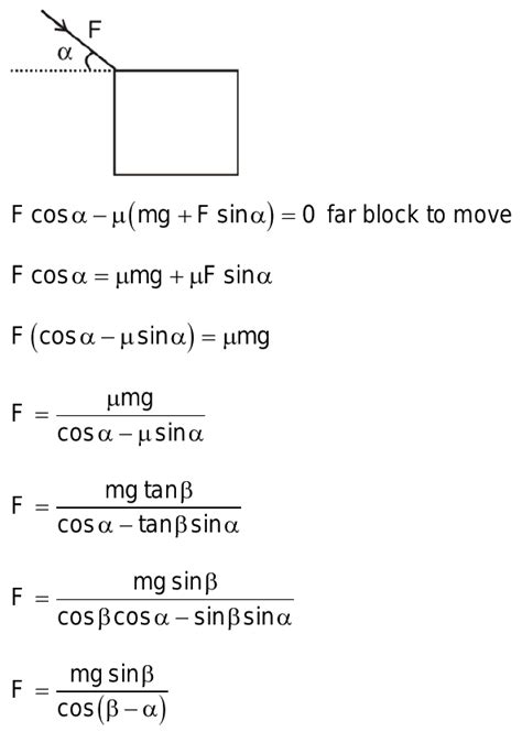 Ntif A Pushing Force Making An Angle Alpha With The Horizontal Is