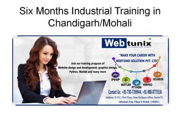 Ppt Six Months Industrial Training In Chandigarh Mohali Powerpoint