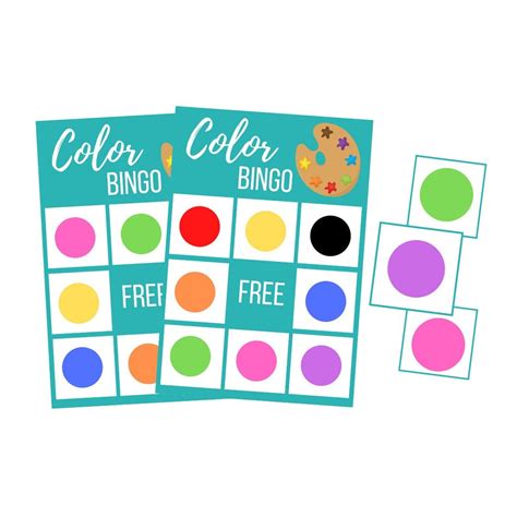 Printable Color Bingo Game Bingo Cards Digital Download Etsy