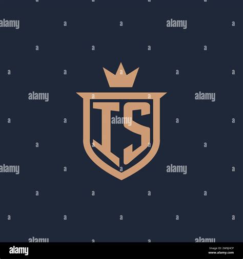 Is Monogram Initial Logo With Shield And Crown Style Design Ideas Stock Vector Image And Art Alamy