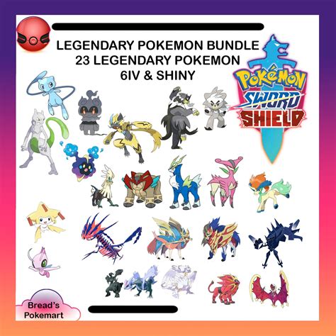 Pokemon Sword Shield Mythical And Legendary Bundle Iv Etsy Australia