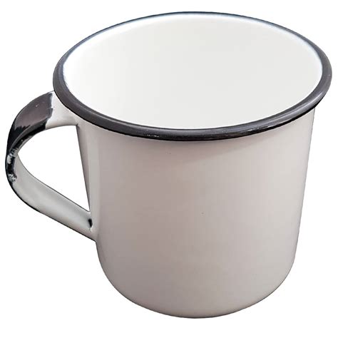 Caneca Esmaltada Xícara de Café Chá 400ml Caneca Agata Caneca Branca