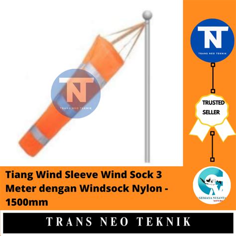 jual tiang wind sleeve wind sock  meter  windsock nylon mm