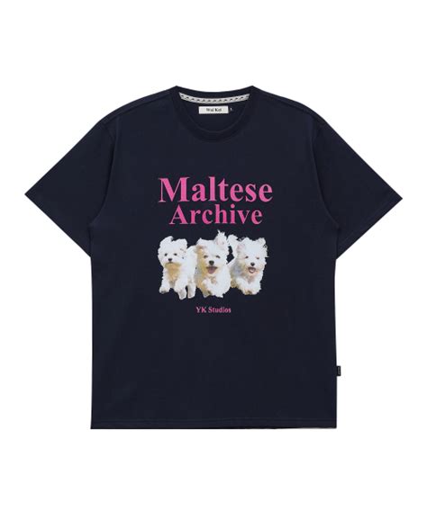 Musinsa Wai Kei Maltese Archive Short Sleeve T Shirt Navy