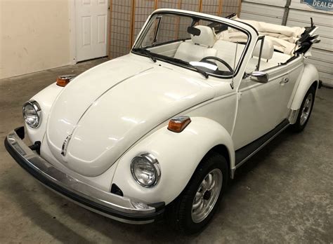 1977 Vw Super Beetle Convertible All White Edition New Top Worldwide