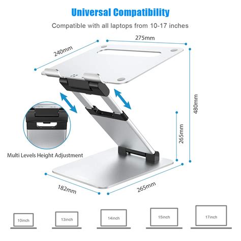 Nulaxy Laptop Stand Ergonomic Sit To Stand Laptop Holder Convertor