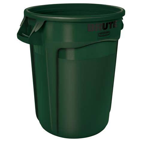 Rubbermaid Commercial Products Vented 32-Gallon Green Plastic Trash Can with Lid at Lowes.com