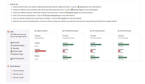 Finance Tracker Notion Template