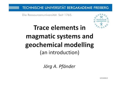 Pdf Traceelementsin Magmaticsystemsand Geochemical · Pdf Fileo