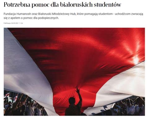 Potrzebna pomoc dla białoruskich studentów humanosh