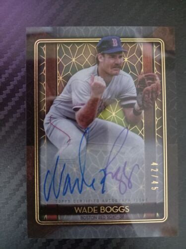 WADE BOGGS 2020 TOPPS TRIBUTE ICONIC PERSPECTIVES Autograph 45 RED SOX