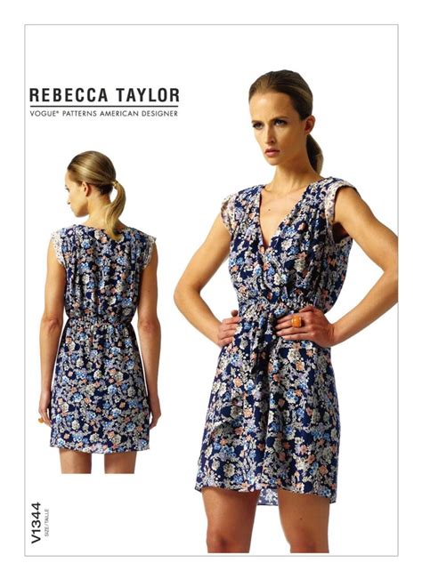 Sz 14 16 18 20 22 Vogue Dress Pattern V1344 By REBECCA Etsy