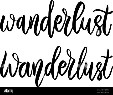 Wanderlust Escribir una frase sobre fondo blanco Elemento de diseño