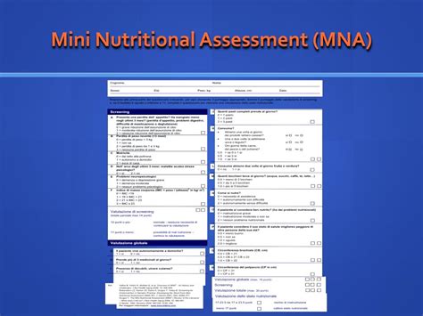 Ppt Mini Nutritional Assessment Mna Nellanziano Powerpoint