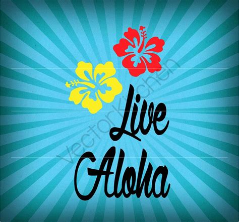 Live Aloha Cutting Template Svg Eps Silhouette Diy Cricut