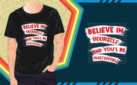 Typography Motivational T Shirt Design 12715658 Vector Art At Vecteezy