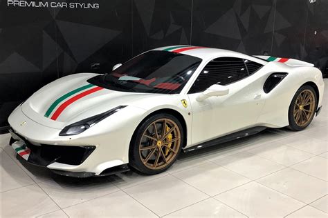 Ferrari 488 Pista Italian Stripes Design Wrapstyle