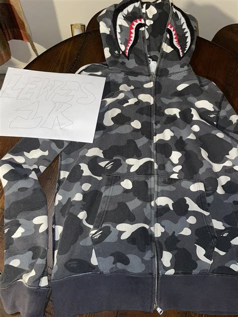 Bape BAPE Black Camo 2nd Shark Full Zip Hoodie | Grailed