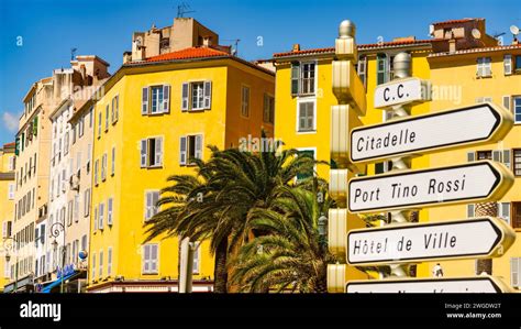 Old Buildings Of Ajaccio Corsica Island France Stock Photo Alamy