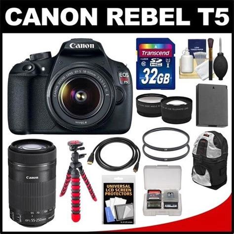 Canon - Bundle Eos Rebel T5 Digital Slr Camera Body & Ef-S 18-55Mm Is ...