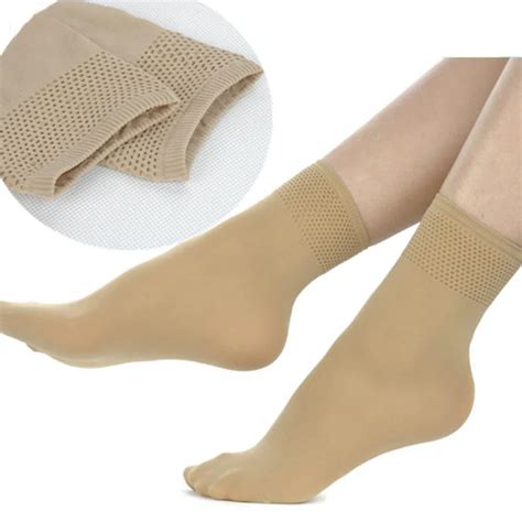 5pairs Lot Autumn Winter High Elastic Velvet Nylon Socks For Women Skin