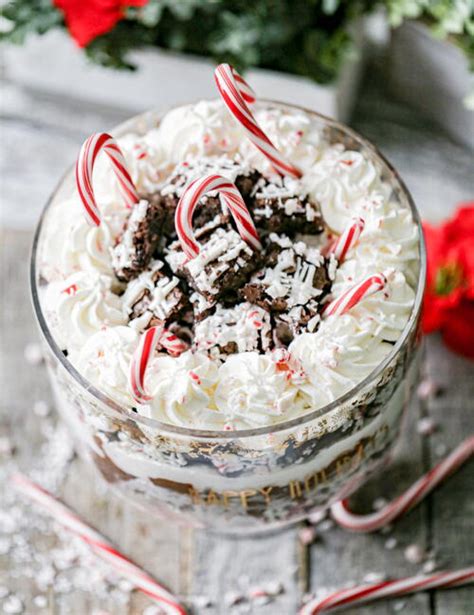 Peppermint Candy Brownie Trifle