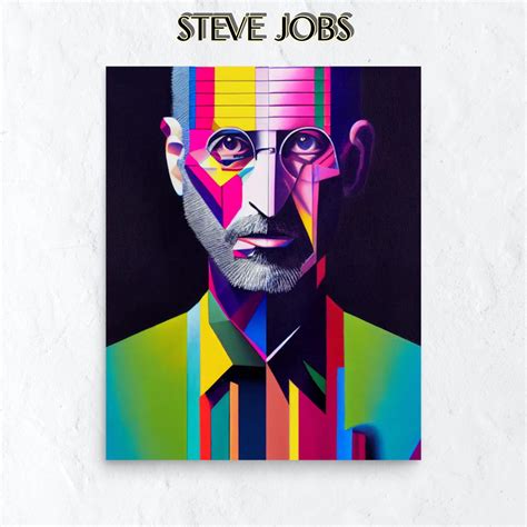 Steve Jobs Portrait Steve Jobs Wall Art Steve Jobs Print Etsy