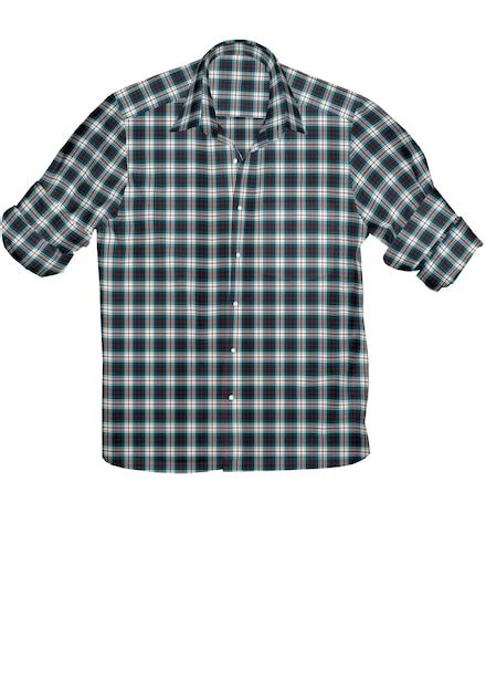 Premium Photo A Blue And Green Plaid Shirt With A Black And Blue