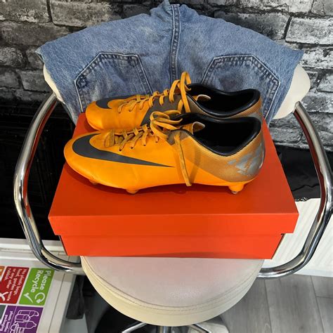 Nike mercurial vapor in lovely orange grey colour... - Depop