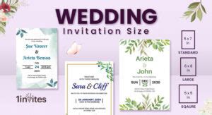 Wedding Invitation Size Best Invitation Maker App 1invites