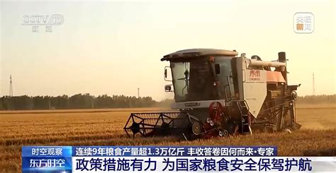 连续9年超13万亿斤 我国粮食的丰收答卷因何而来？央广网