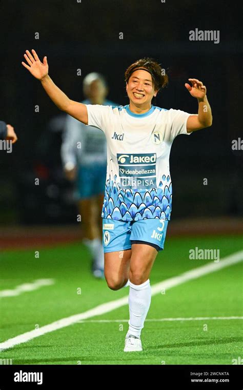 Miharu Kobayashi Of Napoli Femminile Celebrates After Scoring A Goal