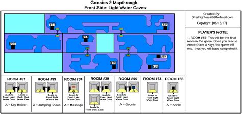 The Goonies Ii Front Side Light Water Caves Map Map For Nes By