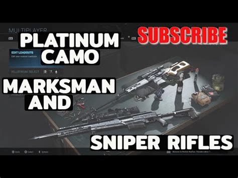 Platinum And Gold Camo Marksman Rifles And Sniper Rifles In Call Of