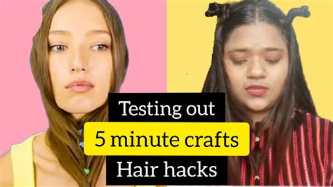 Testing Out Viral Hair Hacks By 5 Minute Crafts Mauli Johari Youtube