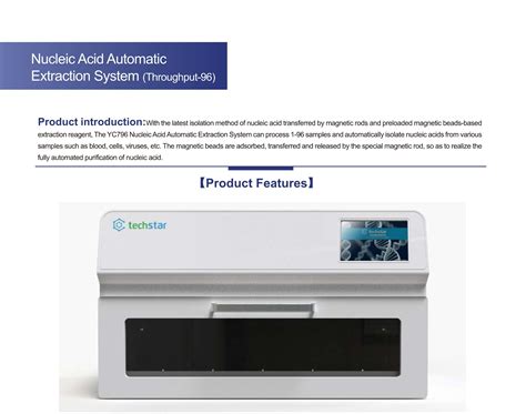 Techstar 96 Automated Nucleic Acid Extraction Instrument For Pcr Rapid