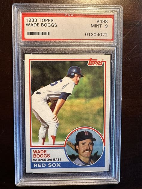 1983 TOPPS 498 WADE BOGGS ROOKIE CARD PSA 9 EBay