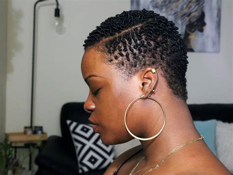 Perfectly Defined Finger Coils On Super Short Natural Hair The