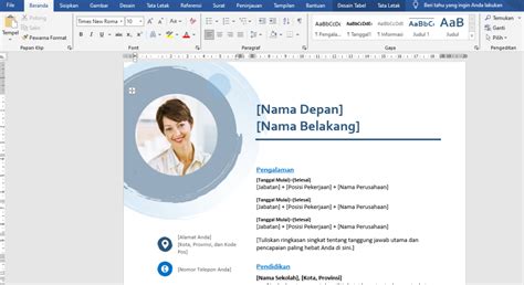 Bagaimana Cara Membuat Cv Di Ms Word Yang Menarik