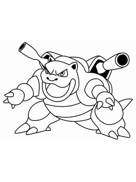 Pokemon Blastoise Coloring Pages Free Printable