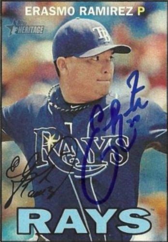 2016 Topps Erasmo Ramirez Baseball Autographed Trading Card Baseball