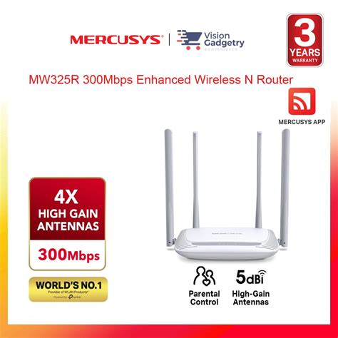 Mercusys MW325R 300Mbps Enhanced Wireless N Router Shopee Malaysia