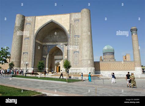 Mosque Samarkand Uzbekistan Asia Stock Photo Alamy
